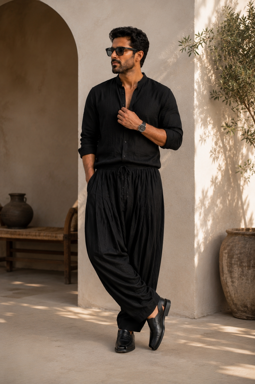 Black Retro Pant