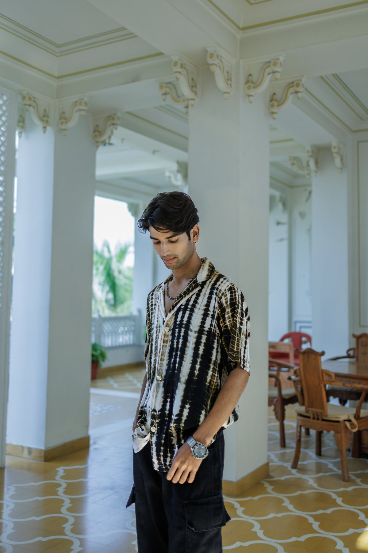Midnight Mirage Tie-Dye Oversize Shirt