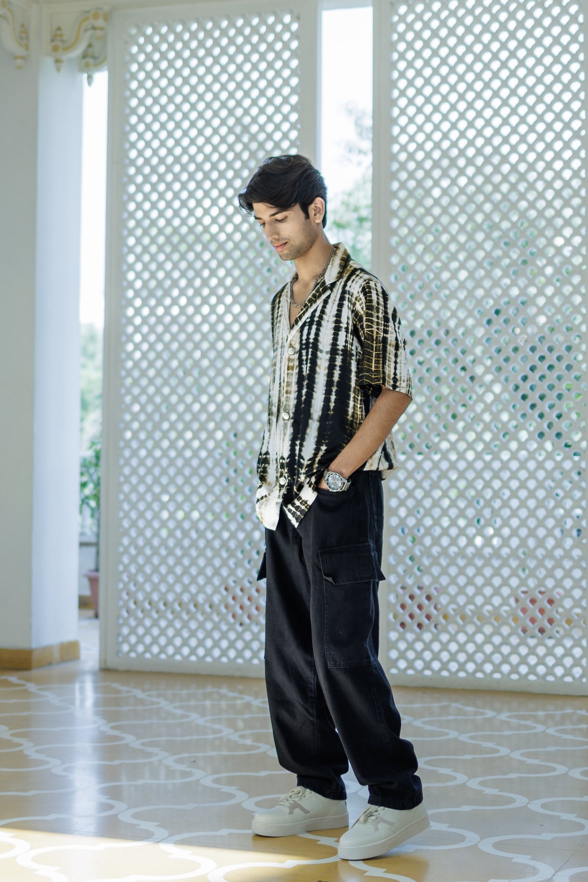 Midnight Mirage Tie-Dye Oversize Shirt
