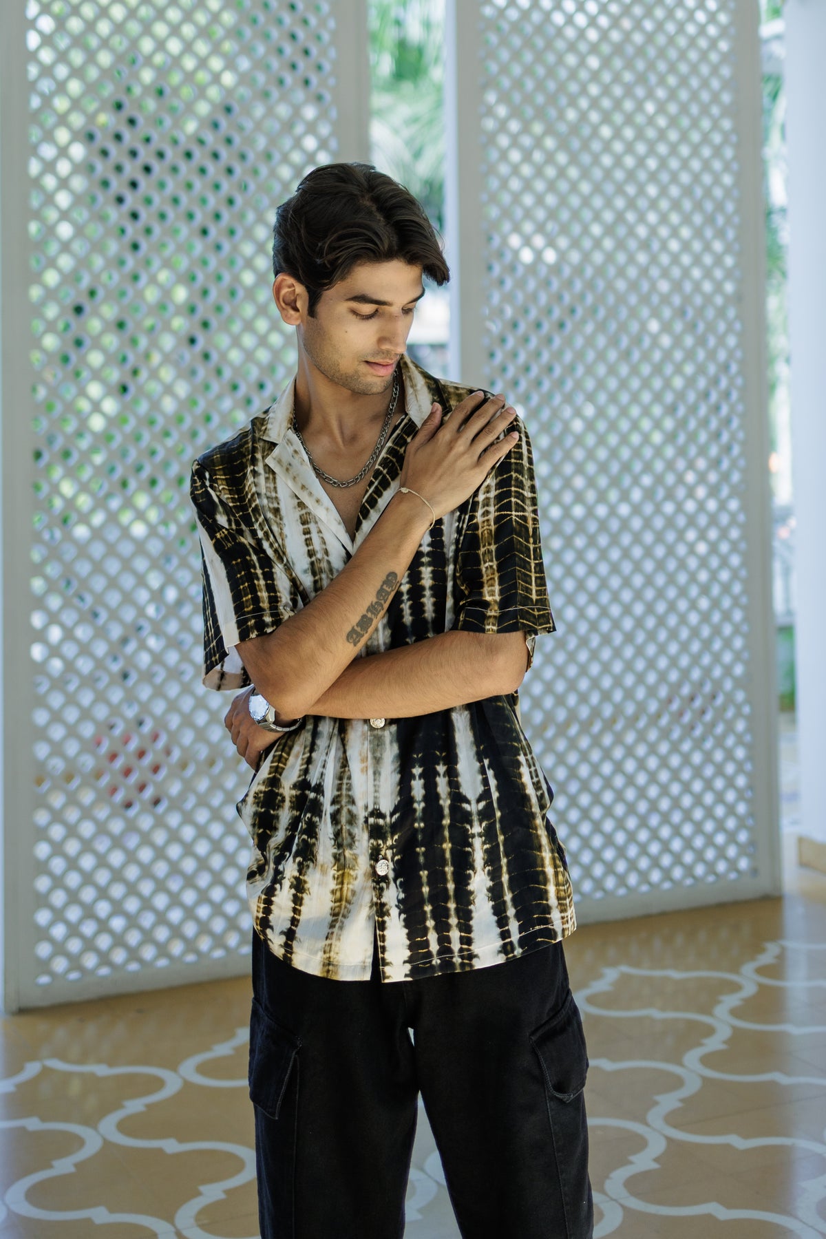 Midnight Mirage Tie-Dye Oversize Shirt