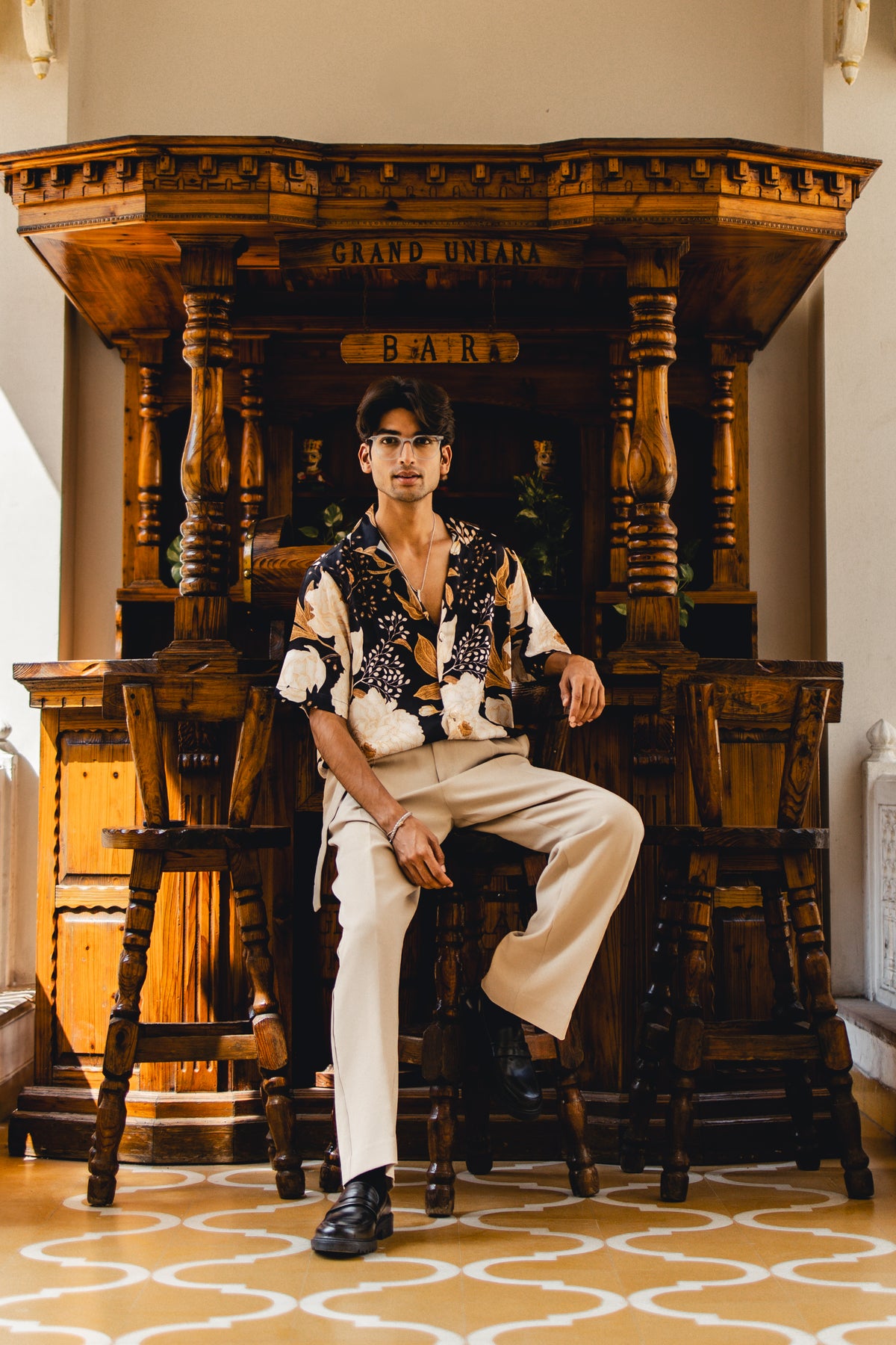 Noir Bloom Oversize Shirt