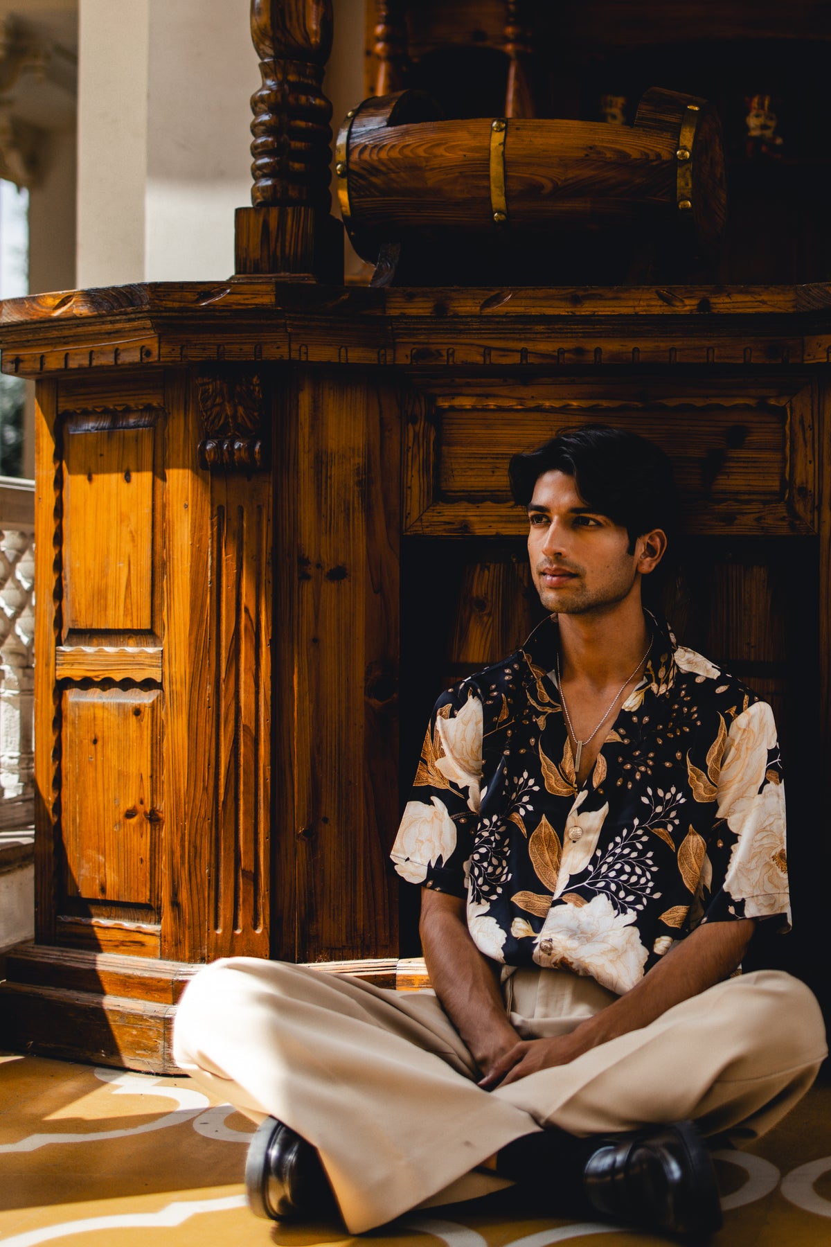 Noir Bloom Oversize Shirt