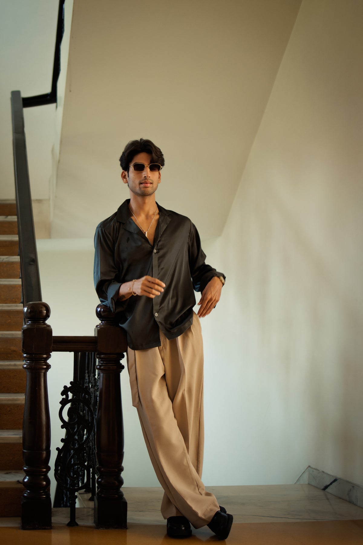 Olive Green Luxe Oversize Shirt