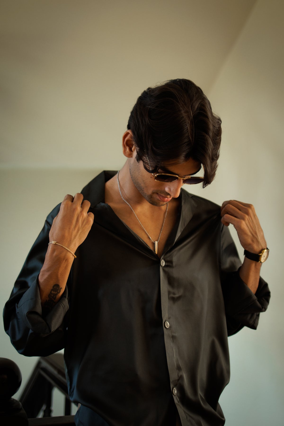 Olive Green Luxe Oversize Shirt
