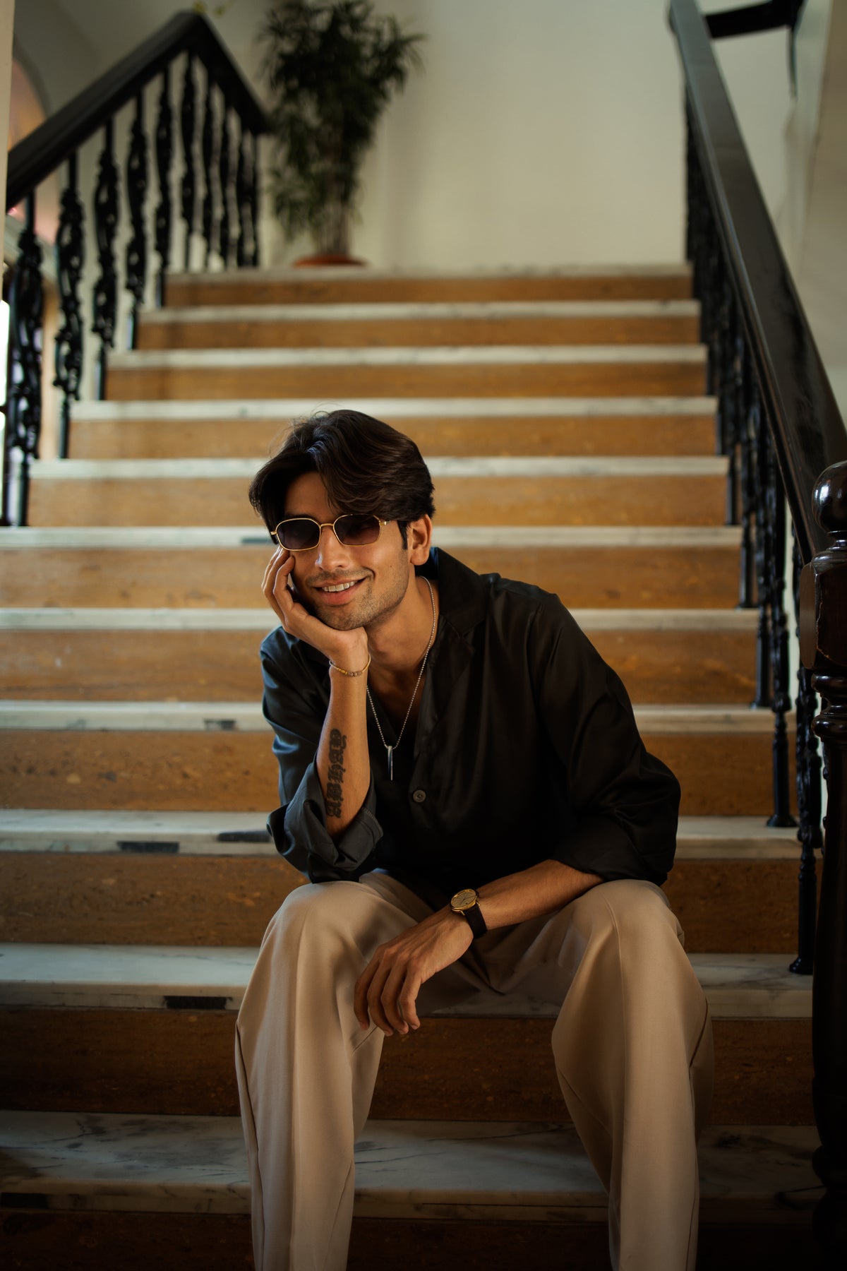 Olive Green Luxe Oversize Shirt