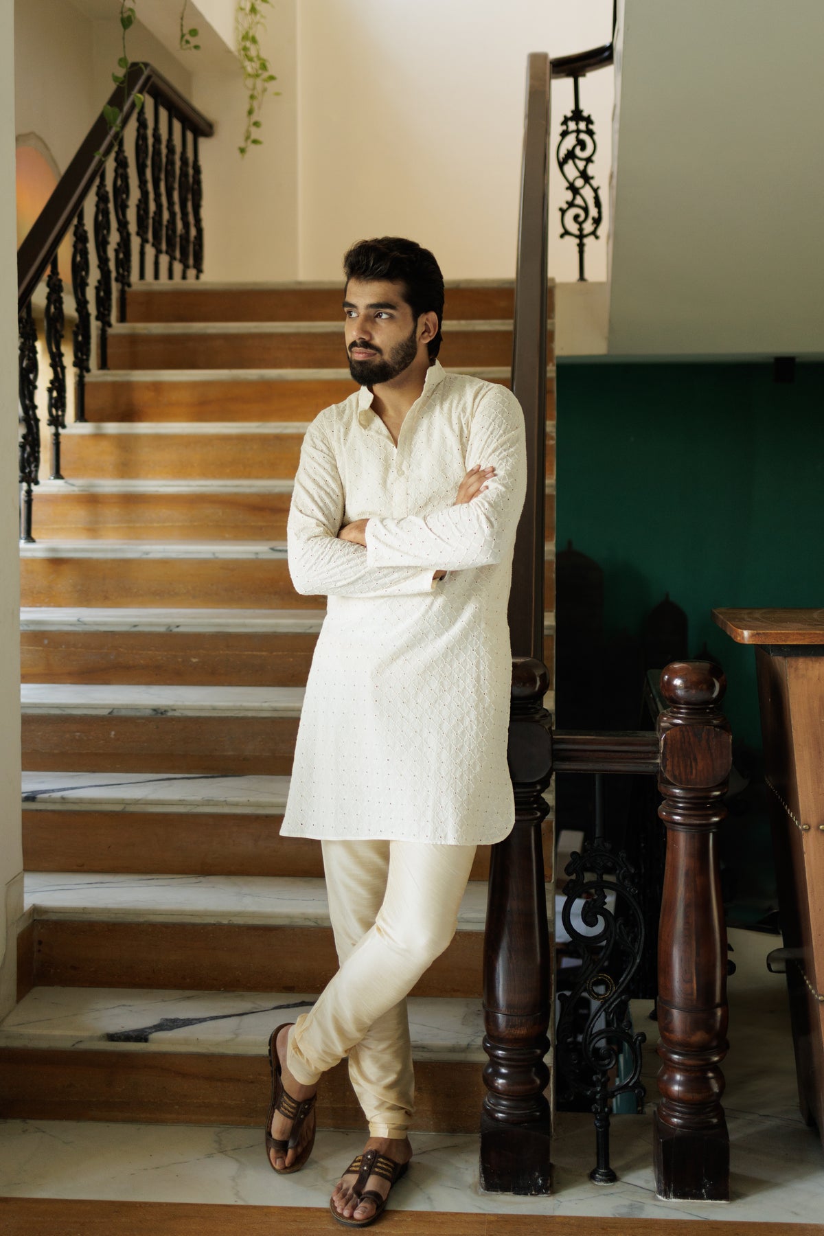 OffWhite Ganganagery Kurta