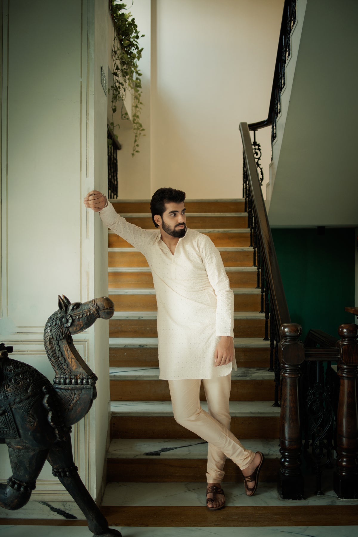 OffWhite Ganganagery Kurta
