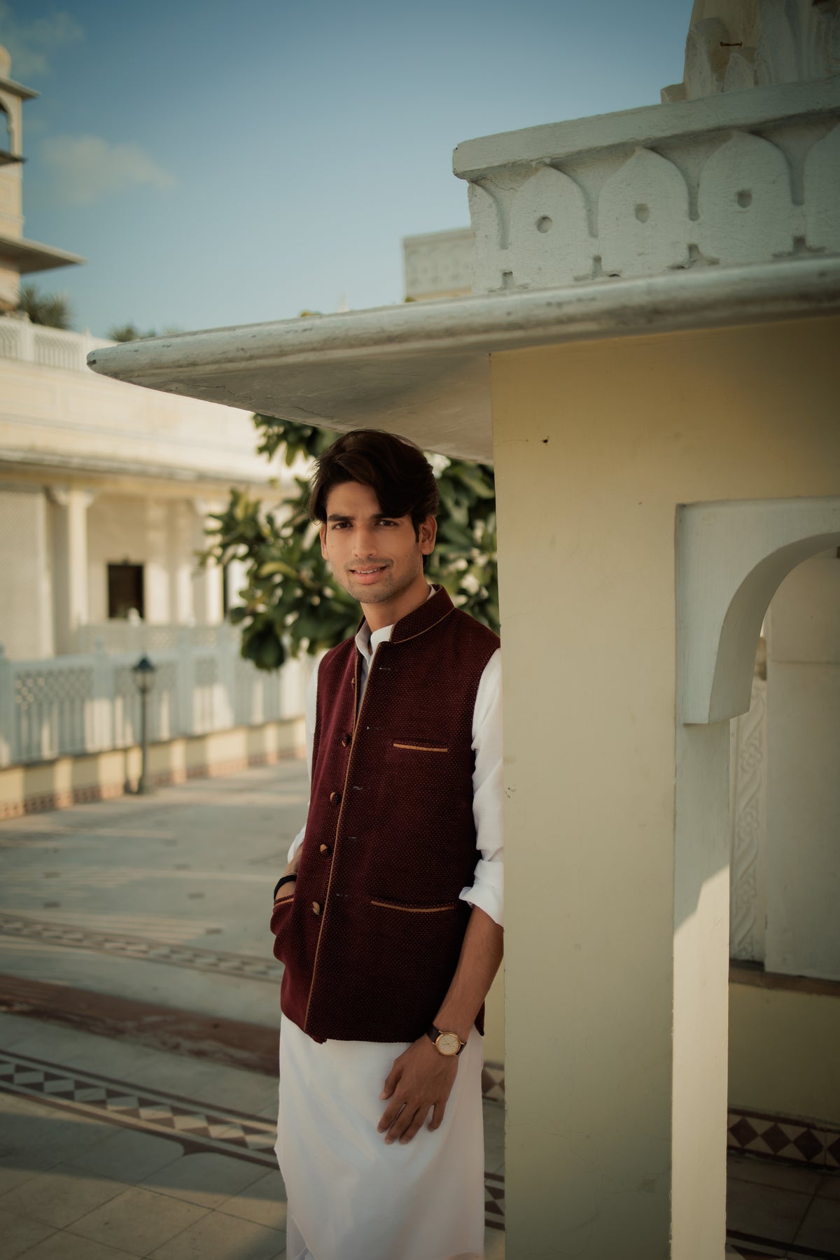 Royal Maroon Kurta Bandi Set