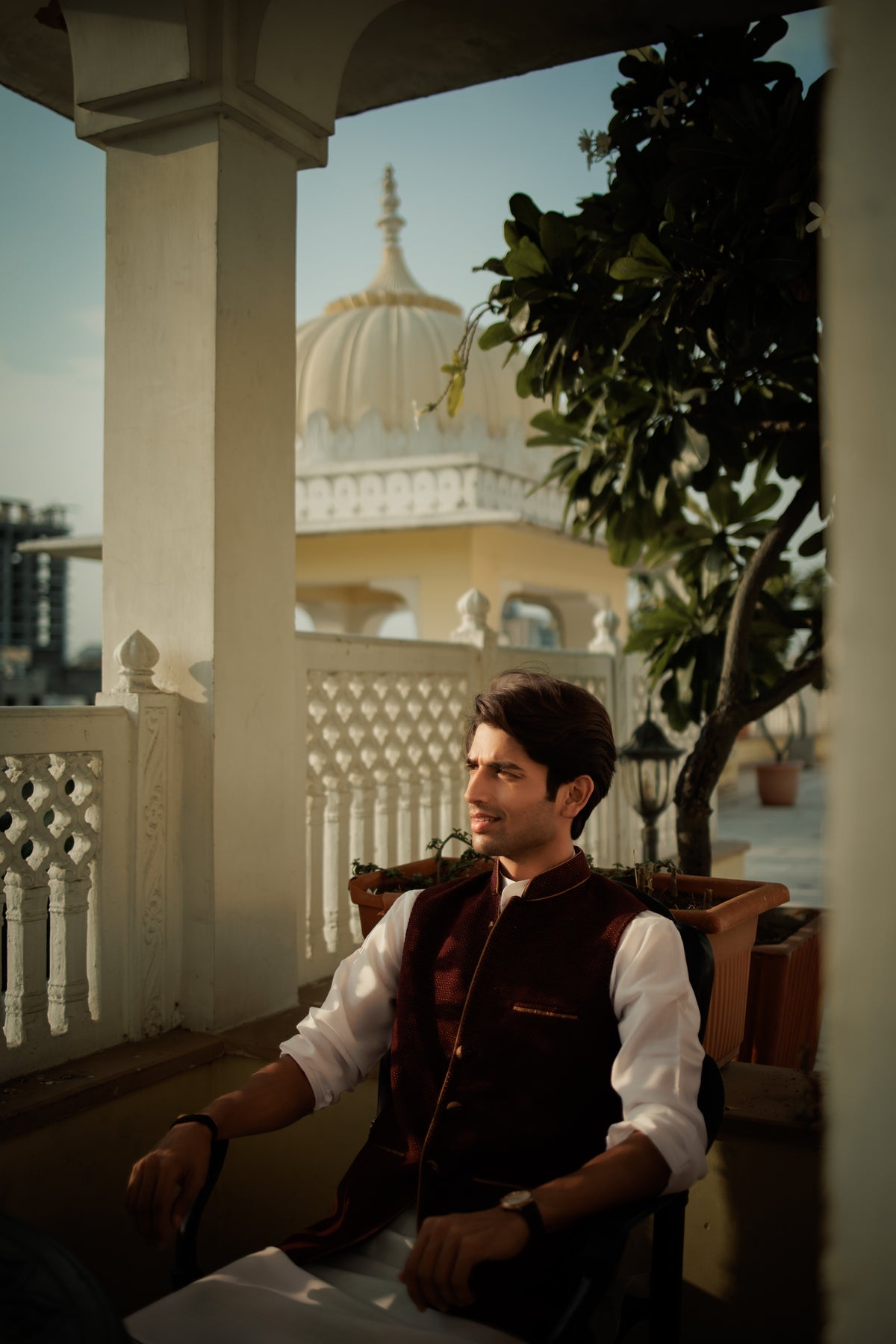 Royal Maroon Kurta Bandi Set