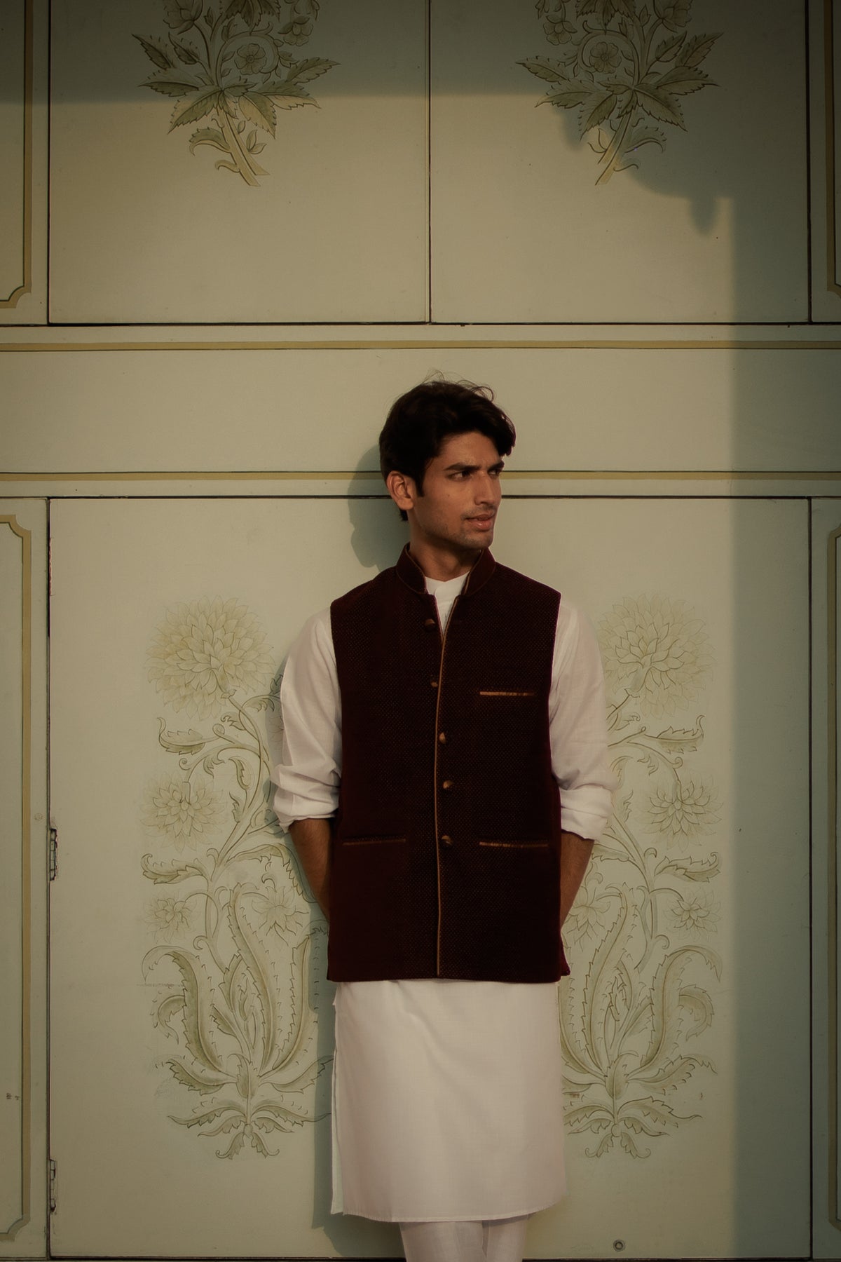 Royal Maroon Kurta Bandi Set