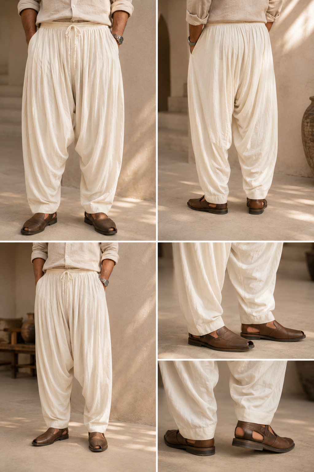 Retro Off White Pant