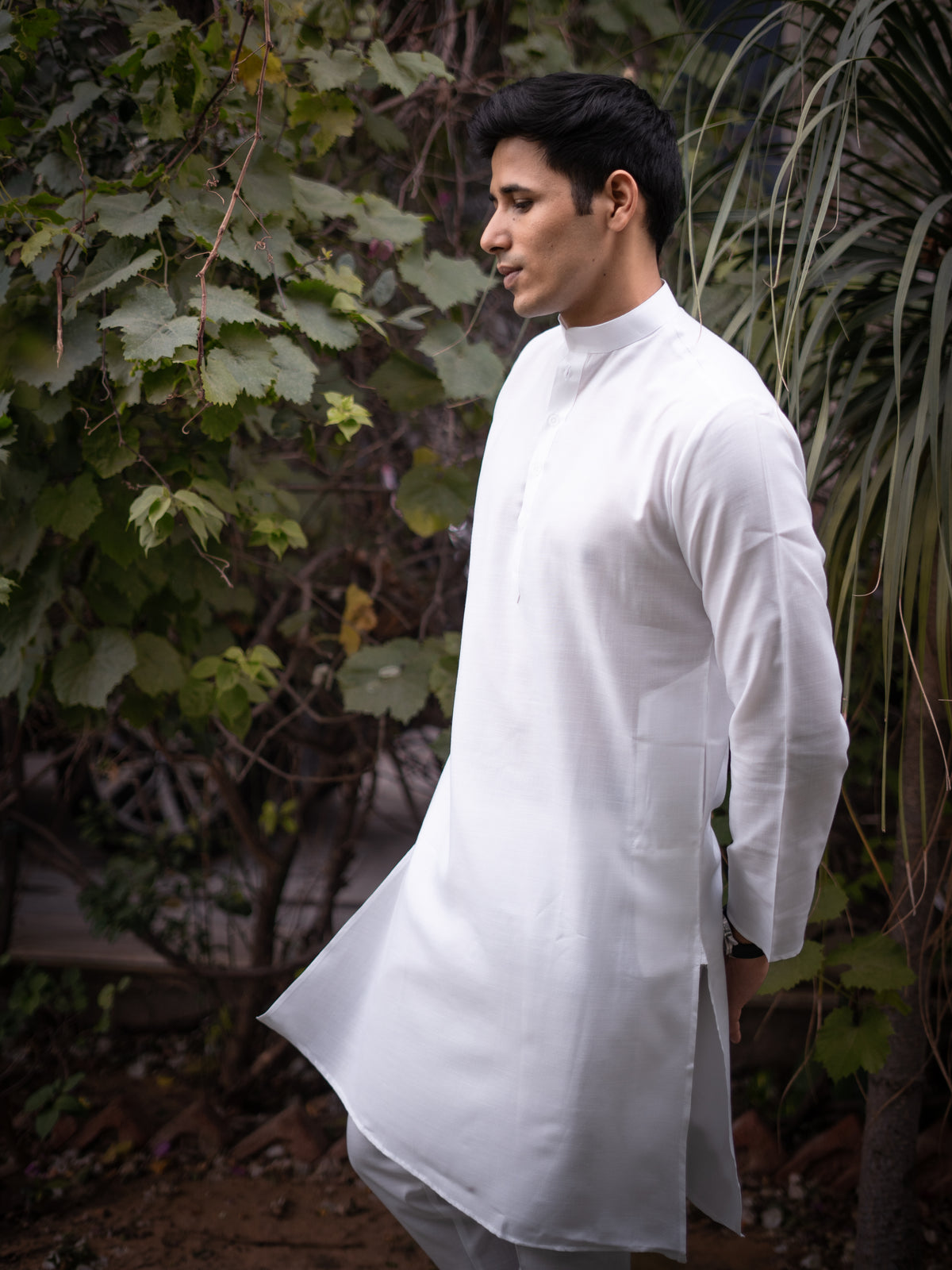 White kurta Pyjama Set For Men