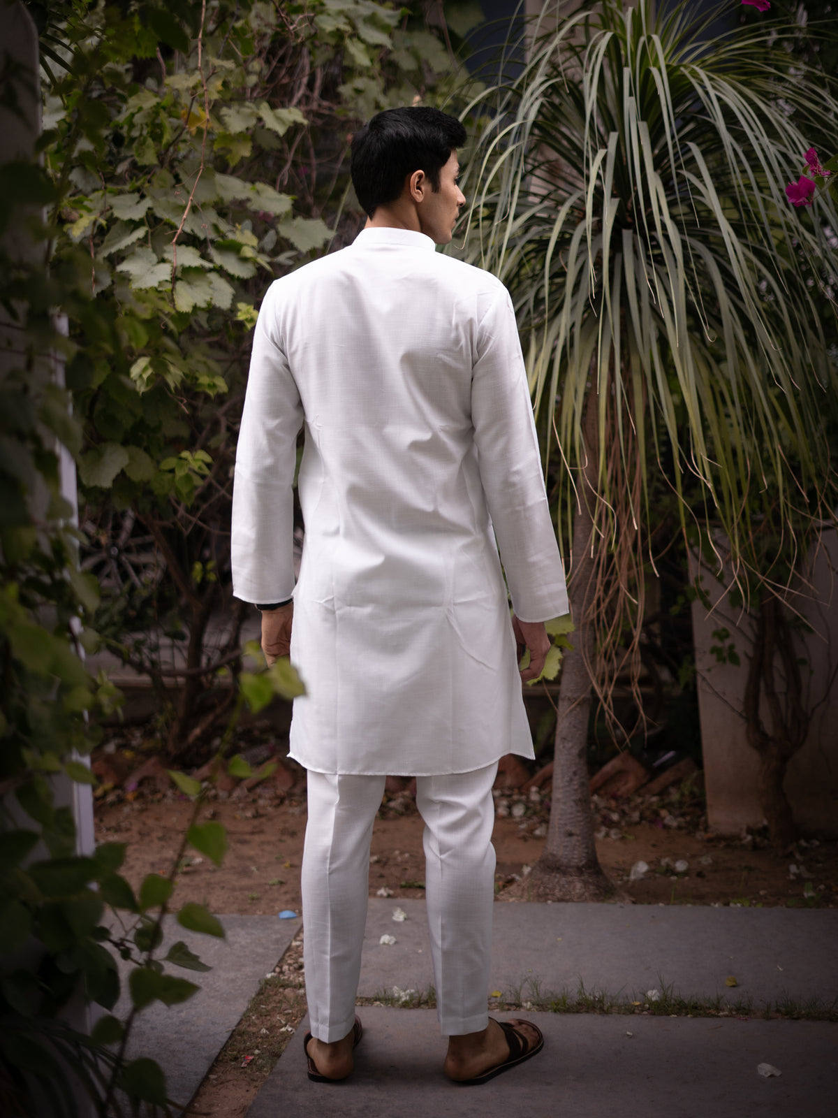 White kurta Pyjama Set For Men