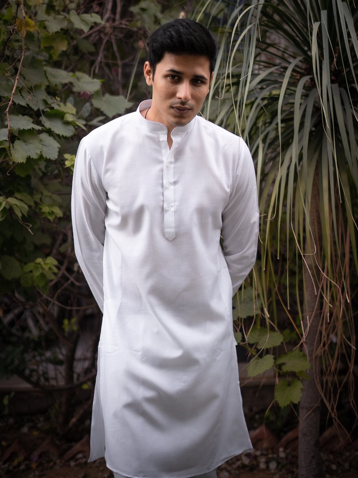 White kurta Pyjama Set For Men